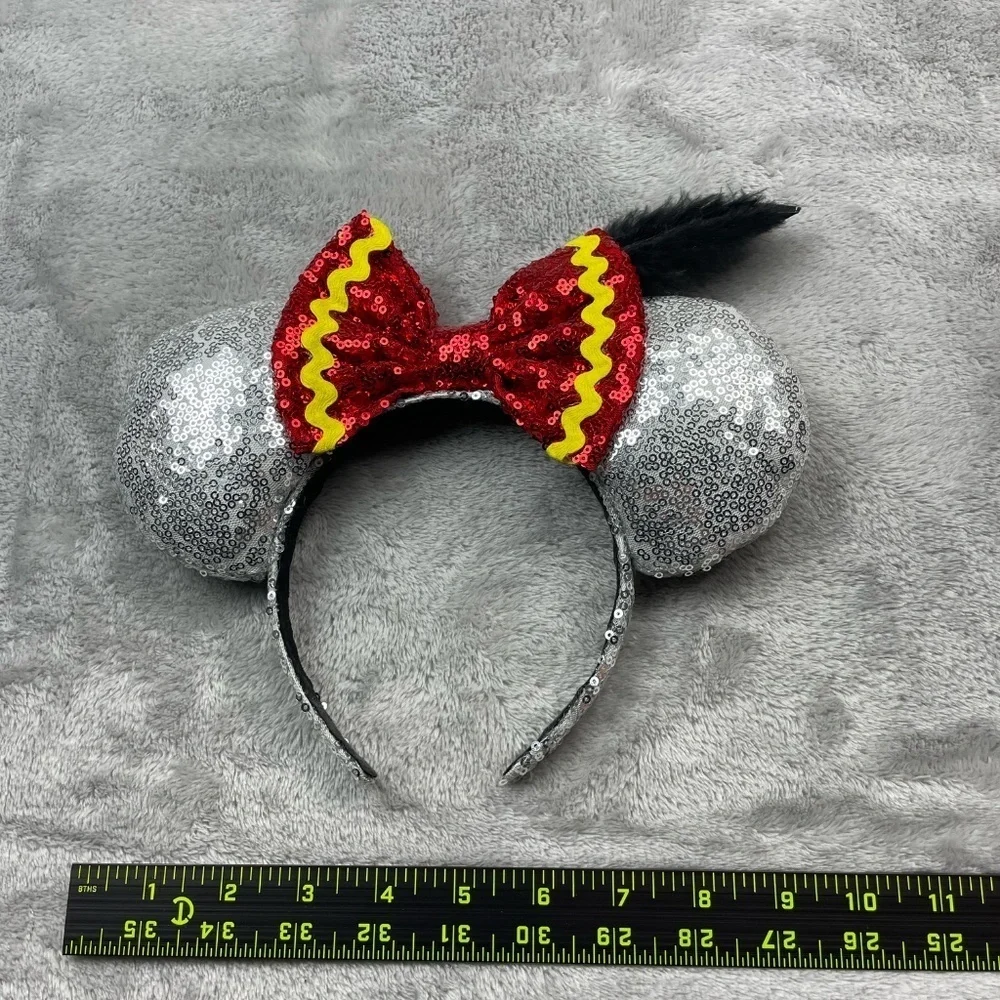 Disney Minnie Mouse Custom Made Sequins Ears Headband Adult Size